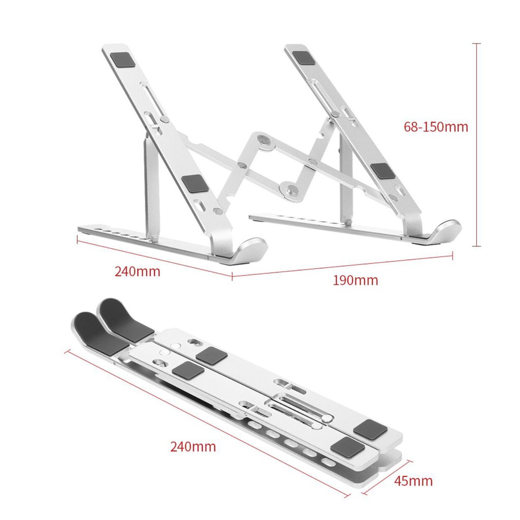 Aluminum Alloy Adjustable Portable Folding Notebook Stand